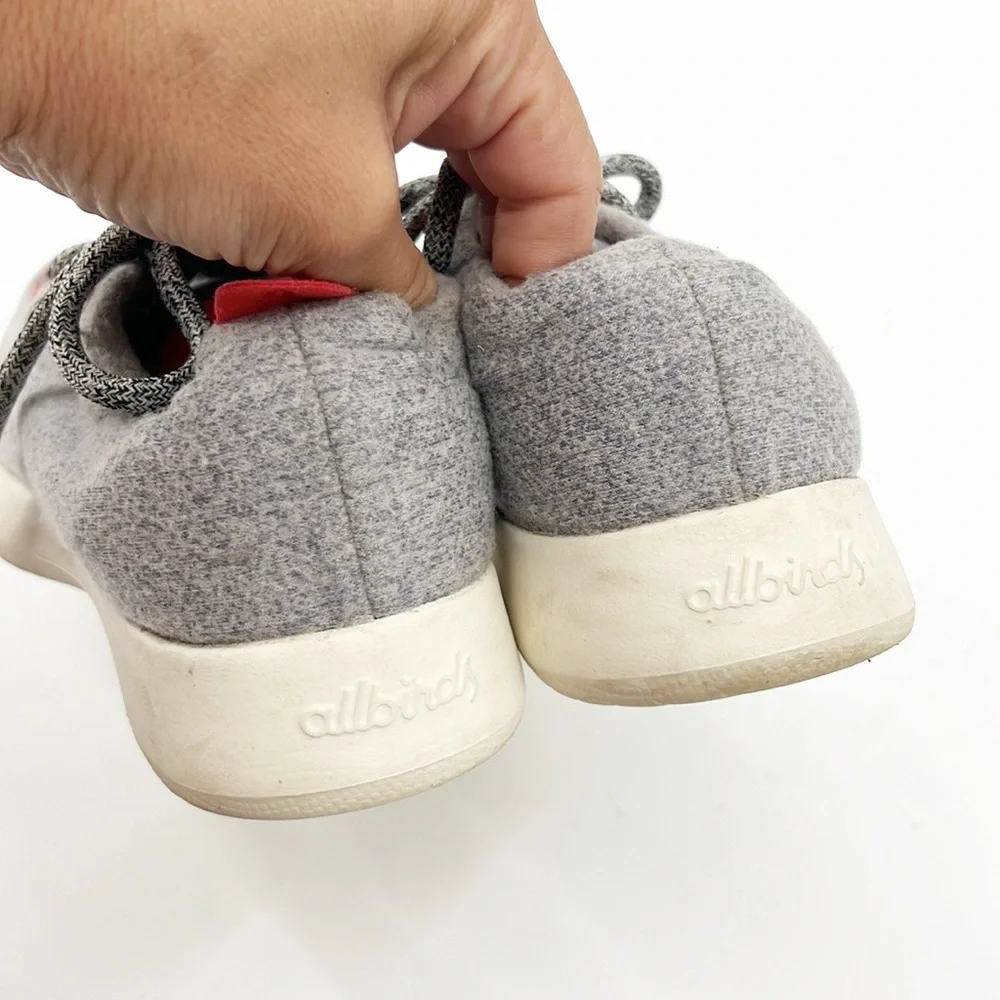 AllBirds Runners Wool Lace Up Sneakers gray orange size 6